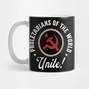 Proletarians of the World Unite! Communist Hammer and Sickle Mug